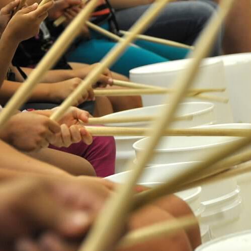 Bucket drum banner